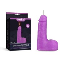 Свеча для сексуальных игр фиолетовая в форме пениса Lovetoy Bondage Fetish Candles