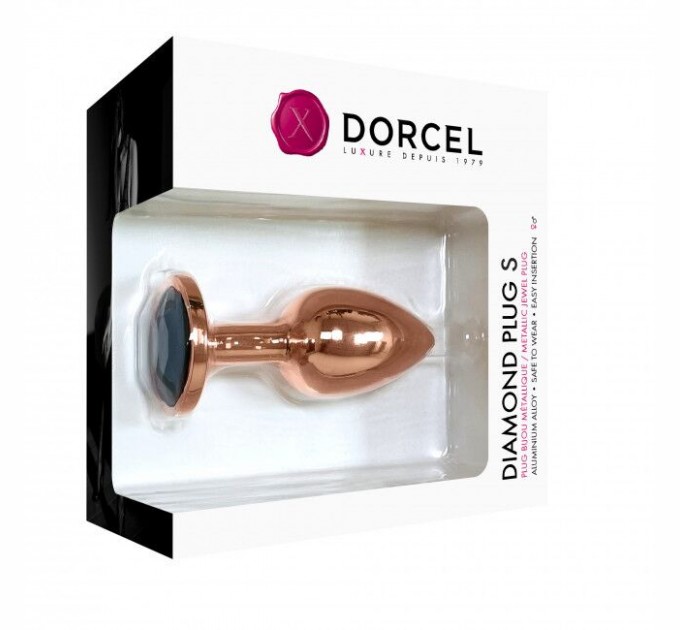 Металлическая анальная пробка с украшением в виде кристалла Dorcel - Diamond Plug S