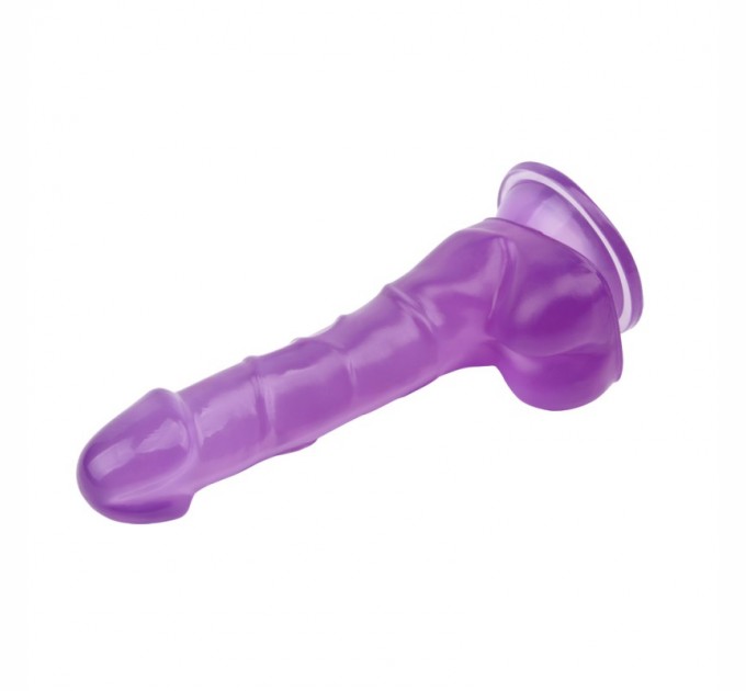 Фиолетовый дилдо Chisa с мошонкой на присоске 7.7 Inch Dildo