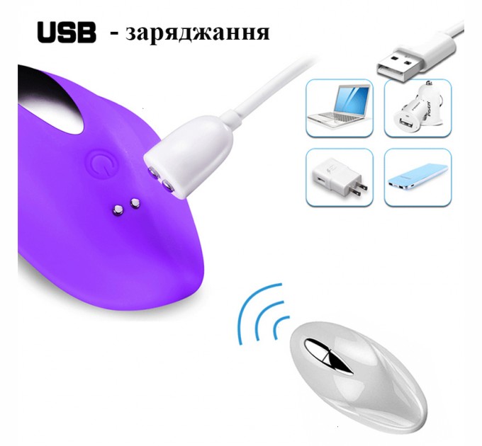 Рельефный вибратор We Love в трусики для клиторальной стимуляции 12 режимов USB