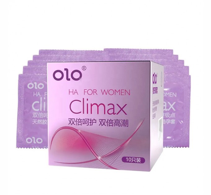 Презервативы Olo CLIMAX с точками с гиалуроновой кислотой 10 шт