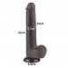 Фаллоимитаор на присоске Sliding Skin Dual Layer Dong Black 9.0 Lovetoy