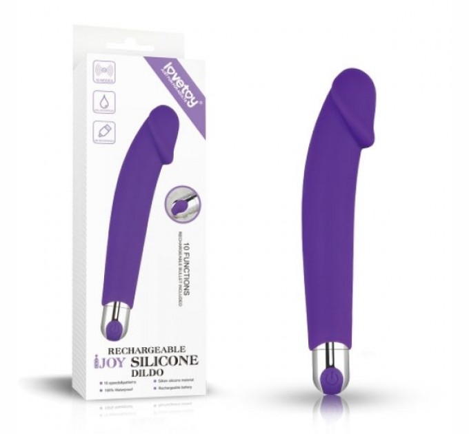 Вибратор Lovetoy Rechargeable IJOY Silicone Dildo 15 см Фиолетовый