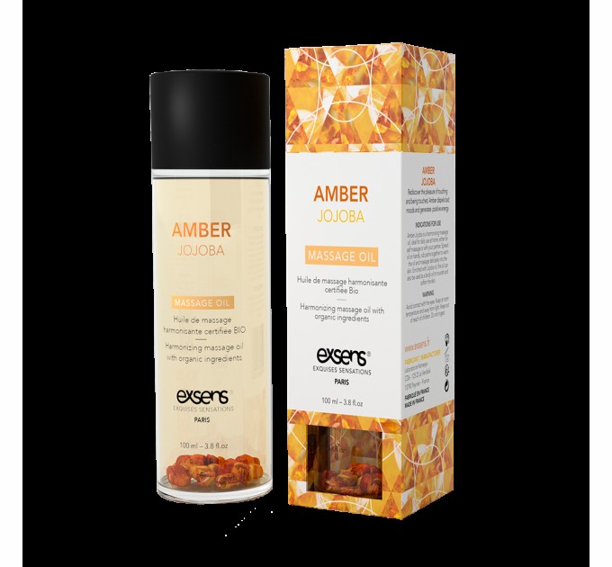 Массажное масло с частицами янтаря Exsens Amber Jojoba гармонизирующее 100 мл SO2369