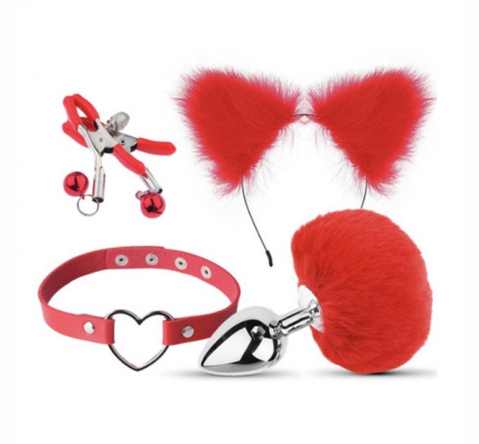 Набор для сексуальных игр для пар Bondage Toys Kit Red Bdsm4u