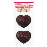 Стикини с красными горошинками Lovetoy Reusable Red Diamond Heart Nipple Pasties