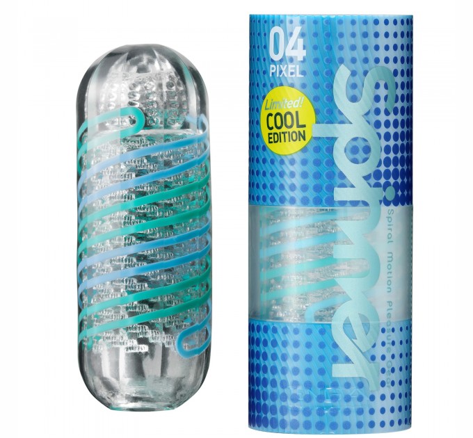 Мастурбатор Tenga Spinner 04 Pixel Cool Edition с упругой стимулирующей спиралью внутри