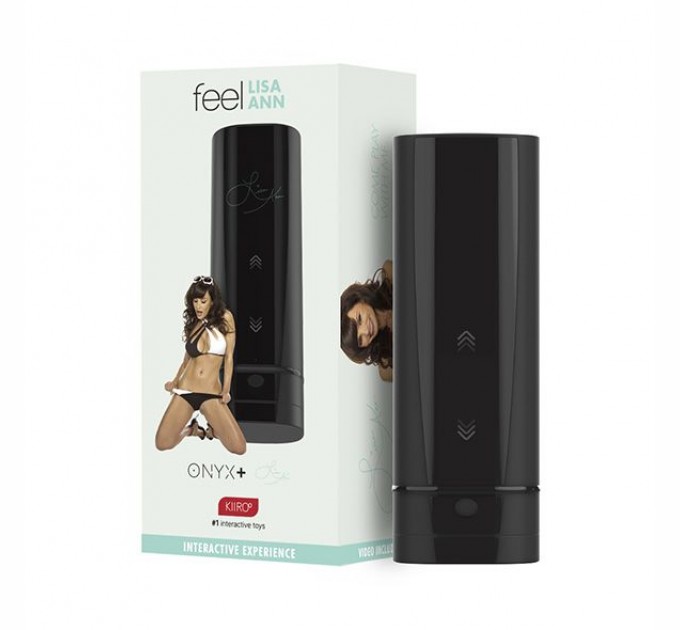 Мастурбатор Kiiroo Onyx+ Lisa Ann, 10 сжимающихся колец, теледильдоника