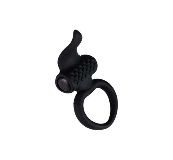 Эрекционное кольцо Adrien Lastic Lingus Black с вибрацией (AD30649L)