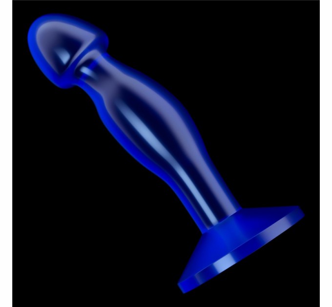 Анальная пробка Lovetoy синяя Flawless Clear Prostate Plug 6.5