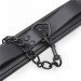 Стильный черный бдсм набор Vscnovelty Luxury Leather Bondage Kit 3 Pieces