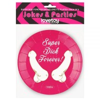 Бумажные тарелки Lovetoy Super Dick Forever Bachelorette Paper Plates 6 шт