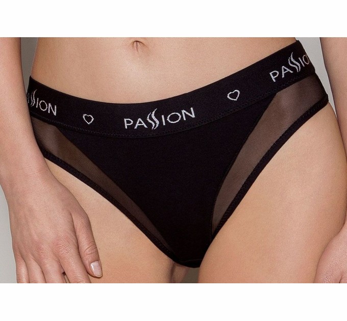 Трусики с прозрачной вставкой Passion PS002 PANTIES Черный M