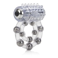 Виброкольцо California Exotic Novelties Maximus Ring 10 Stroker Beads Прозрачное