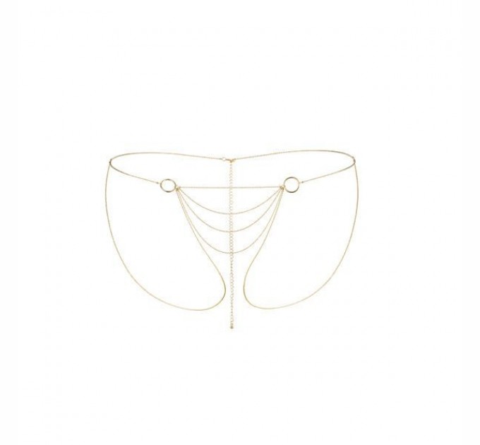 Цепочка трусики Bijoux Indiscrets Magnifique Bikini Chain - Gold украшение на тело