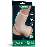 Насадка на пенис Lovetoy Vibrating Silk Knights Ring with Scrotum Sleeve