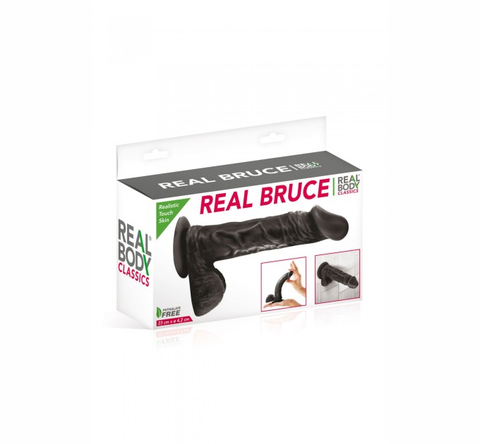 Фаллоимитатор на присоске Real Body - Real Bruce Black