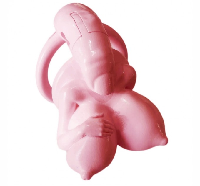 Пояс верности для мужчин Big Boobs New Chastity Device Pink Bdsm4u