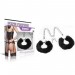 Наножники с черным мехом Lovetoy Fetish Pleasure Fluffy Leg Cuffs