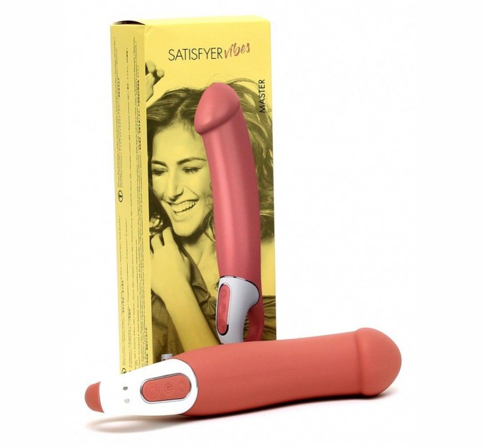 Мощный вибратор Satisfyer Vibes Master, гибкий литой силикон, 12 режимов работы, диаметп 46мм