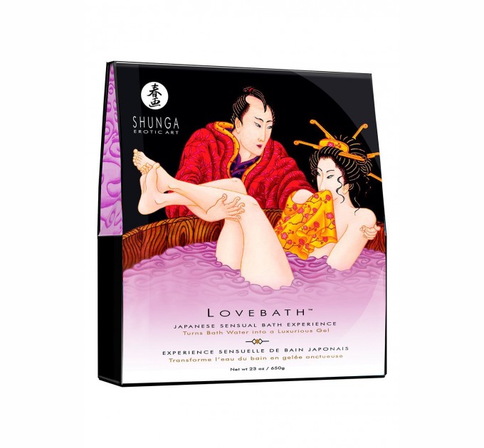 Гель для ванны Shunga LOVEBATH - Sensual Lotus 650гр делает воду ароматным желе со SPA еффектом