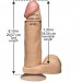 Фаллоимитатор Doc Johnson The Realistic Cock 8 inch White - PVC, Vack-U-Lock, диаметр 5,1см