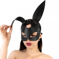 Кожаная маска Зайки Art of Sex Bunny mask Черный