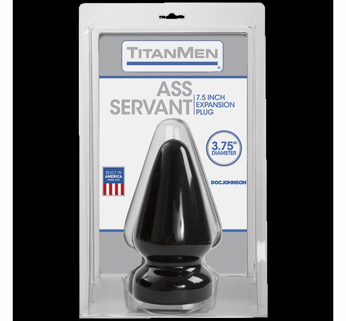 Пробка для фистинга Doc Johnson Titanmen Tools - Butt Plug 3.75 Inch Ass Servant, диаметр 9,4см