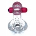 Эрекционное вибро кольцо BOYS of TOYS Tongue Vibro Cock Ring 9,5 см Clear BS6700051