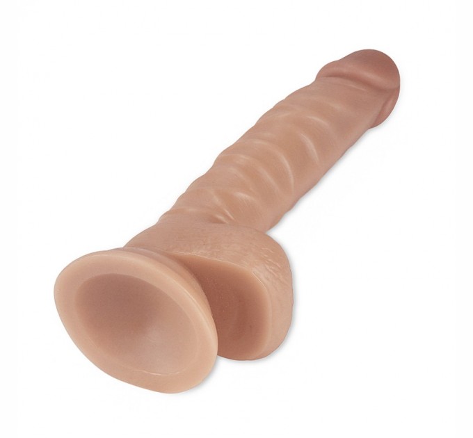 Реалистичный вибратор на присоске Lovetoy Real Extreme Vibrating Dildo 21 см Телесный