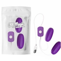 Два виброяйца для стимуляции Double Play Vibrator Purple Cnt