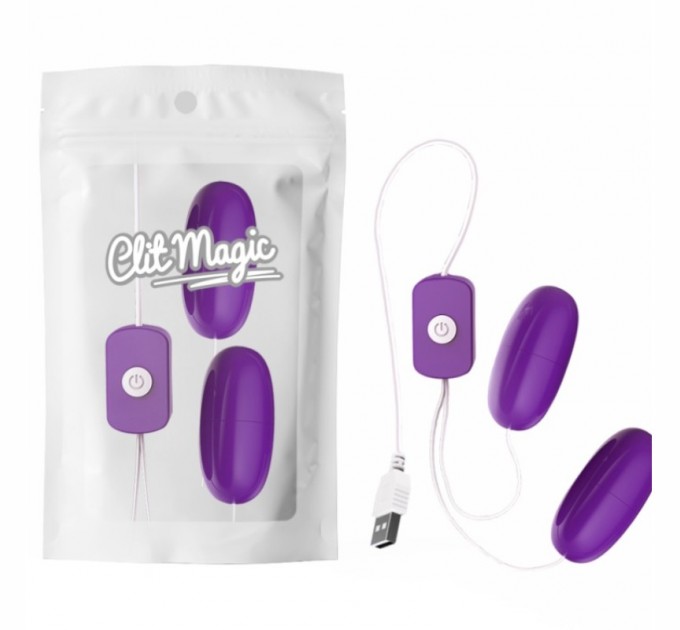 Два виброяйца для стимуляции Double Play Vibrator Purple Cnt