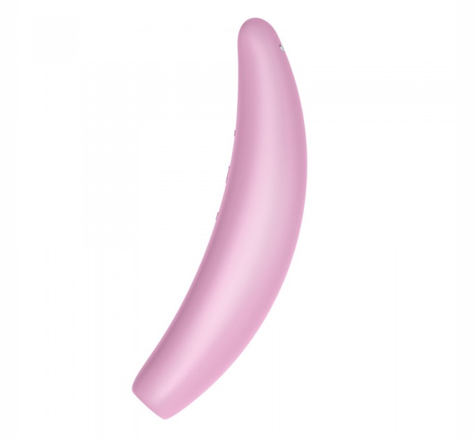 Мощный вакуумный клиторальный стимулятор Satisfyer Curvy 3+ с управлением через интернет