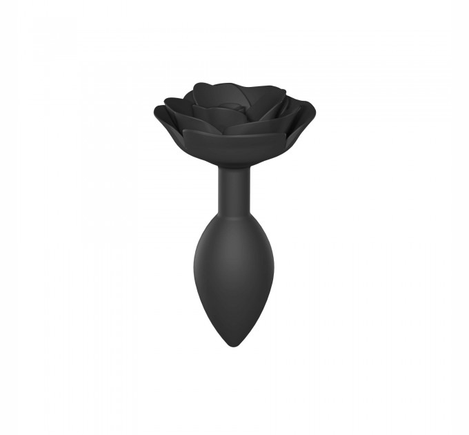 Силиконовая анальная пробка Love To Love OPEN ROSES L SIZE - BLACK ONYX