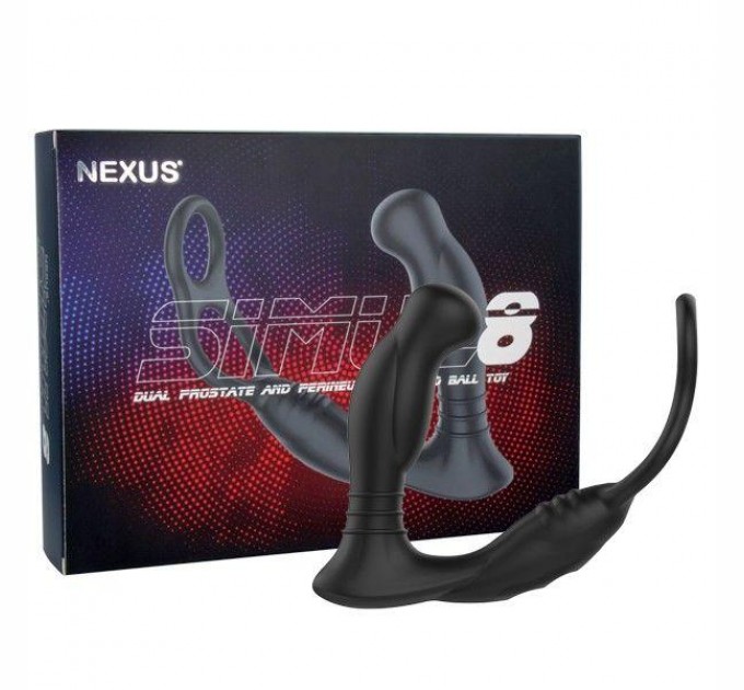 Массажер простаты с вибрацией и с эрекционными кольцами Nexus SIMUL8 Prostate Stimulator 100х30 мм (SO3067)