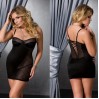 Пеньюар и стринги Passion CAROLYN CHEMISE 4XL/5XL Черный (PS1062)