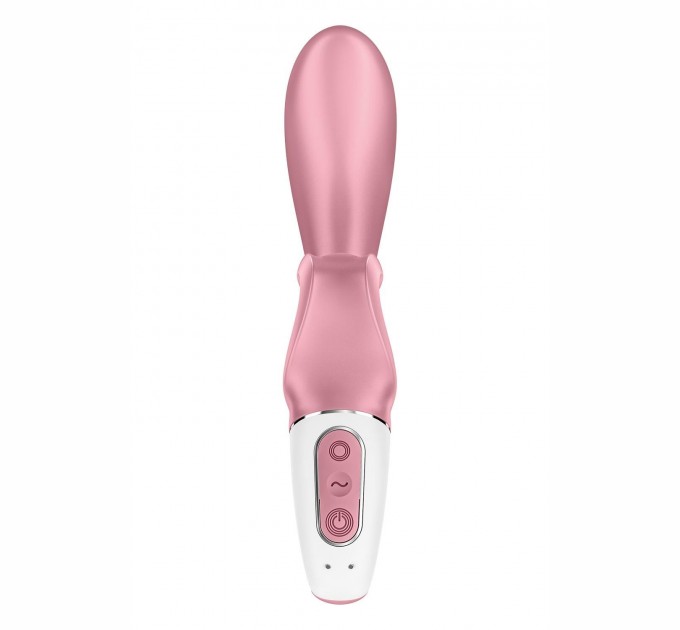 Смарт вибратор кролик Satisfyer Hug Me Pink 2 мотора диаметр 4,2см широкая клиторальная часть