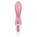 Смарт вибратор кролик Satisfyer Hug Me Pink 2 мотора диаметр 4,2см широкая клиторальная часть