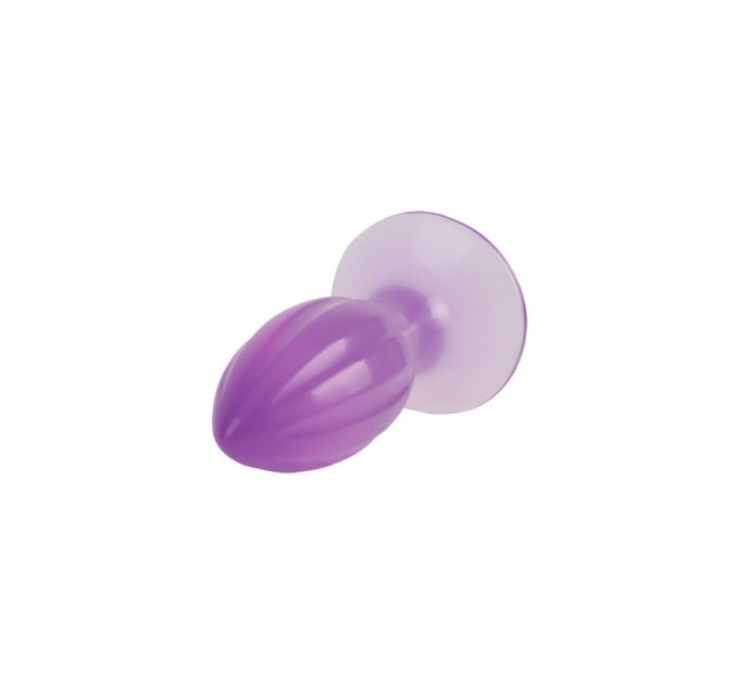 Фиолетовая анальная пробка Chisa на присоске Butt Plug 4.8