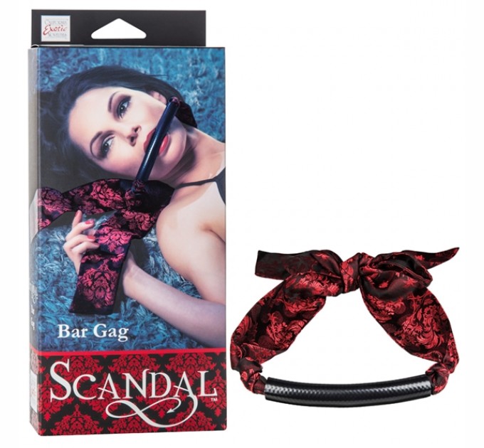 Кляп California Exotic Novelties Scandal Bar Gag  Красный с черным