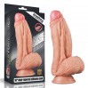 Телесный фаллоимитатор для фистинга Lovetoy Dual layered Platinum Silicone Cock