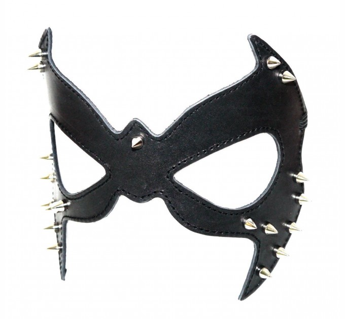 Кожаная маска с шипами Scappa Черная М-16