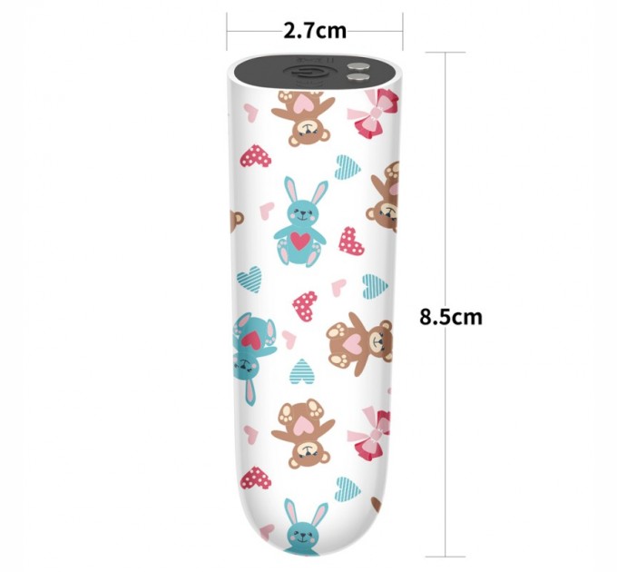 Компактный вибратор с принтом Lovetoy Rechargeable Bear Massager