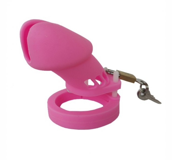 Мужское силиконовое устройство целомудрия CB-6000 Silicone Pink Bdsm4u