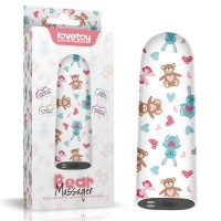 Компактный вибратор с принтом Lovetoy Rechargeable Bear Massager