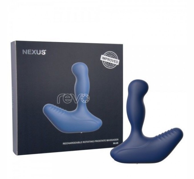 Массажер простаты Nexus Revo New Blue с вращающейся головкой, макс диаметр 3,2см