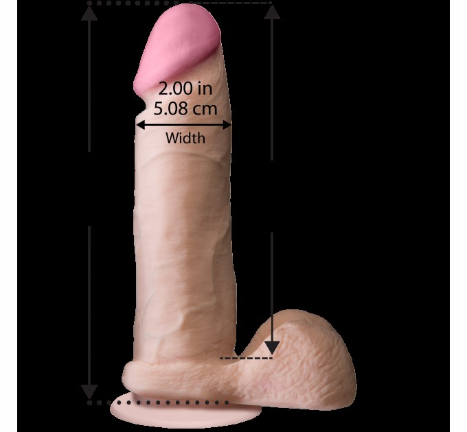 Фаллоимитатор Doc Johnson The Realistic Cock 8 inch White - ULTRASKYN, Vack-U-Lock, диаметр 5,1см