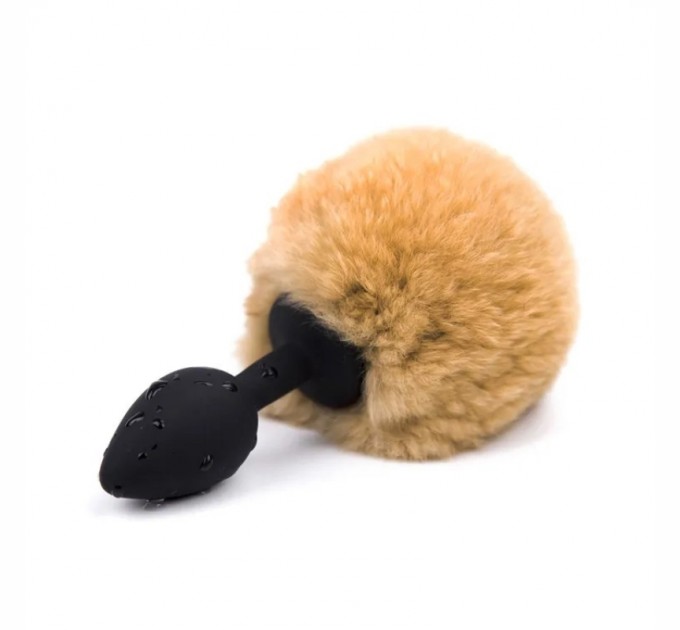 Силиконовая анальная пробка с коричневым хвостиком Silicone Fur Tail Plug Vscnovelty