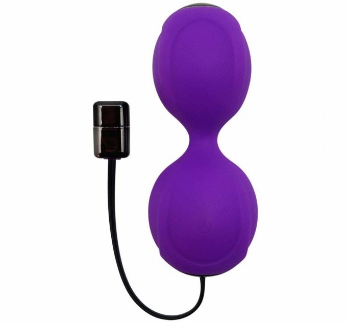 Вагинальные шарики с вибрацией Adrien Lastic Kegel Vibe Purple диаметр 3.7см