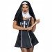 Эротический костюм монахини Leg Avenue Naughty Nun XS Черно-белый (SO8549)